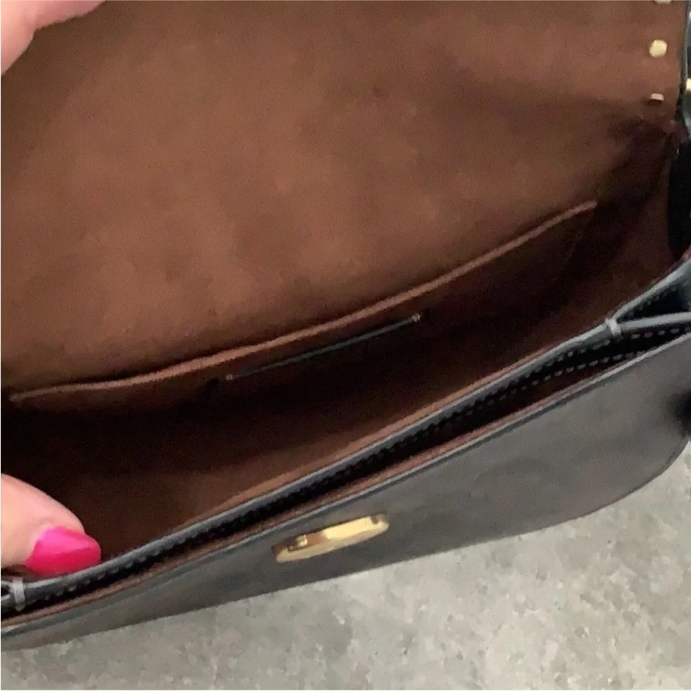 Coach CE567 Morgan Saddle Bag In Colorblock Brown & Black Gold Rivets - NWOT - Picture 10 of 14